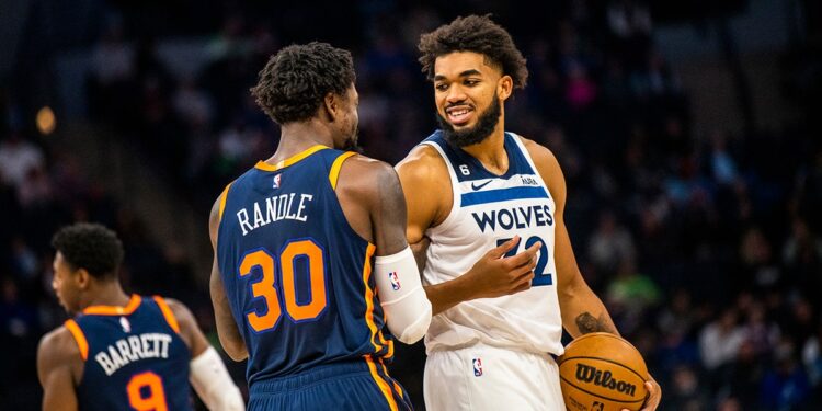 Julius Randle and Karl Towns