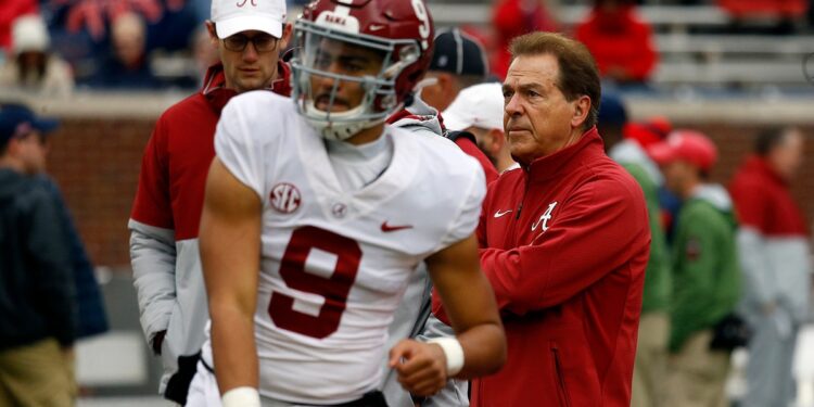 Bryce Young and Nick Saban