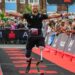 Billy Monger celebrates after completing IRONMAN 70.3 Weymouth on September 15, 2024 in Weymouth, England.