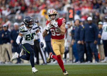 George Kittle and the San Francisco 49ers are off to a disappointing 2-3 start. (Photo by Michael Zagaris/San Francisco 49ers/Getty Images)