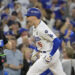 Oct 26, 2024; Los Angeles, California, USA; Los Angeles Dodgers first baseman Freddie Freeman (5) reacts after hitting a solo home run in the third inning against the New York Yankees during game two of the 2024 MLB World Series at Dodger Stadium. Mandatory Credit: Jayne Kamin-Oncea-Imagn Images