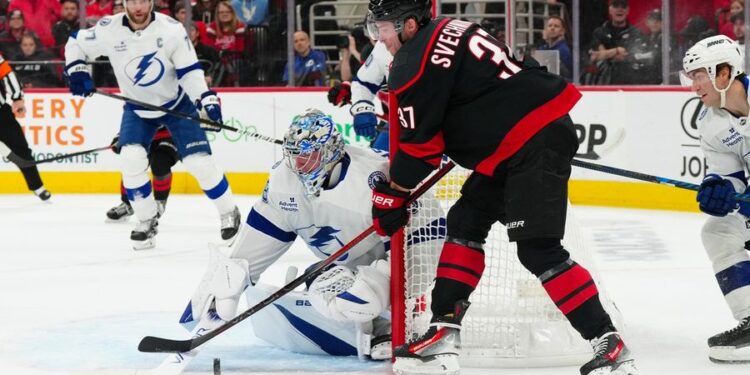 NHL: Tampa Bay Lightning at Carolina Hurricanes