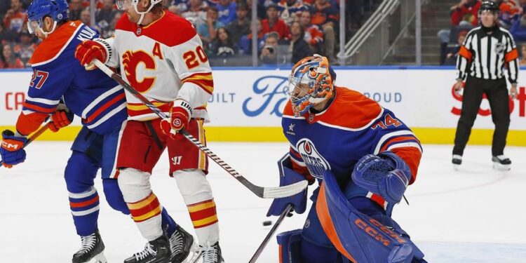 NHL: Calgary Flames at Edmonton Oilers