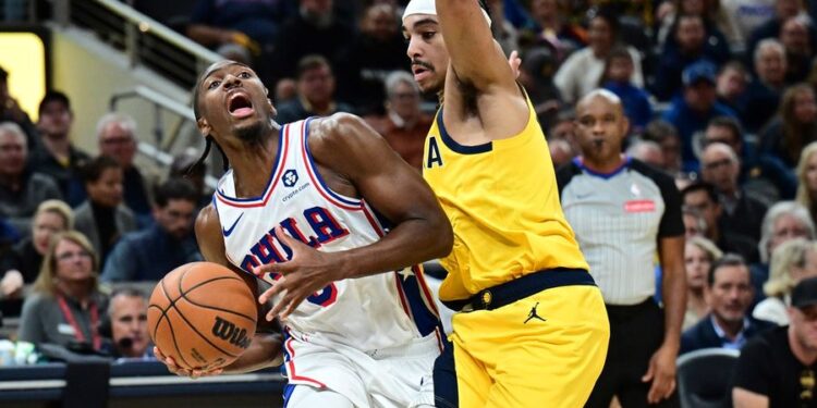 NBA: Philadelphia 76ers at Indiana Pacers