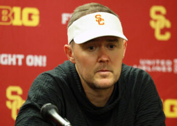 Lincoln Riley is now 22-11 as USC's head coach. (David Berding/Getty Images)