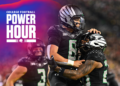 Dillon Gabriel #8 of the Oregon Ducks celebrates with teammates after running for a touchdown during the fourth quarter of the game against the Ohio State Buckeyes at Autzen Stadium on October 12, 2024 in Eugene, Oregon. (Photo by Alika Jenner/Getty Images)