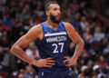 Rudy Gobert has a new deal and no longer shares a front line with Karl-Anthony Town. (Melissa Tamez/Icon Sportswire via Getty Images)