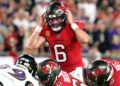 <span>Baker Mayfield’s Bucs lost to the Ravens on Monday but the quarterback has been on an upswing this season. </span><span>Photograph: Kim Klement Neitzel/USA Today Sports</span>