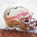 MOBILE, AL - FEBRUARY 01: A general view of a Florida State Seminoles helmet during the American team practice for the Reese's Senior Bowl on February 1, 2024 at Hancock Whitney Stadium in Mobile, Alabama.  (Photo by Michael Wade/Icon Sportswire via Getty Images)