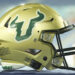 BOCA RATON, FL - DECEMBER 21: South Florida Bulls helmet rests near the sidelines during the RoomClaim.com Boca Raton Bowl game between the Syracuse Orange and the South Florida (USF) Bulls (Photo by Peter Joneleit/Icon Sportswire via Getty Images)