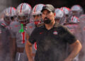 Ryan Day and the Buckeyes travel to Eugene to take on the No. 3 Oregon Ducks on Saturday. (Jason Mowry/Getty Images)