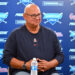 CLEVELAND, OHIO - OCTOBER 03: Former manager Terry Francona of the Cleveland Guardians talks with members of the media about his 11 years with the club at Progressive Field on October 03, 2023 in Cleveland, Ohio. (Photo by Jason Miller/Getty Images)