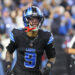 DETROIT, MI - SEPTEMBER 30:  Detroit Lions wide receiver Jameson Williams (9) looks on as he jogs to the sideline after scoring a touchdown on a 70-yard catch-and-run pass play during the third quarter of an NFL Monday Night Football regular season football game between the Seattle Seahawks and the Detroit Lions on September 30, 2024 at Ford Field in Detroit, Michigan. (Photo by Scott W. Grau/Icon Sportswire via Getty Images)