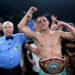 GOLD COAST, AUSTRALIA - OCTOBER 15: Tim Tszyu celebrates victory against Brian Mendoza after the WBO super-welterweight world title bout between Tim Tszyu and Brian Mendoza at Gold Coast Convention and Exhibition Centre on October 15, 2023 in Gold Coast, Australia. (Photo by Bradley Kanaris/Getty Images)