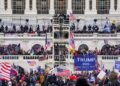 Crowd of rioters at the Capitol