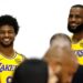 LeBron James and Bronny James attend media day