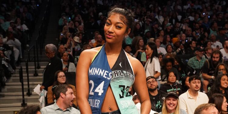 Angel Reese at WNBA finals