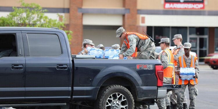 Civil Air Patrol load water