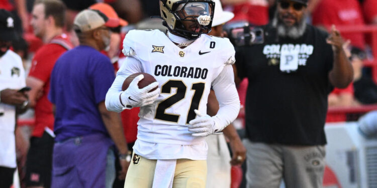 LINCOLN, NEBRASKA - SEPTEMBER 7: Shilo Sanders #21 of the Colorado Buffaloes on the field before the game against the Nebraska Cornhuskers at Memorial Stadium on September 7, 2024 in Lincoln, Nebraska. (Photo by Steven Branscombe/Getty Images)