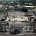 A burnt-out department store following the unrest