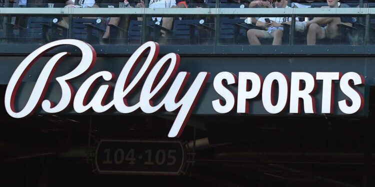 A Bally Sports sign