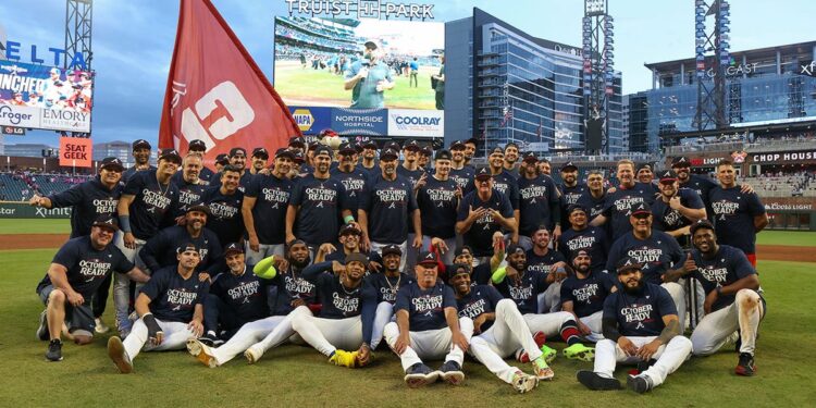 Atlanta Braves celebrate postseason berth