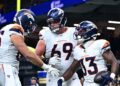 Broncos celebrate touchdown