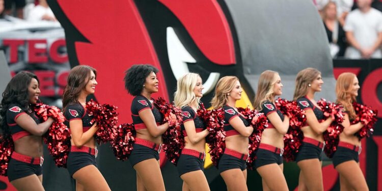 Cardinals cheerleaders at Lions game