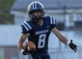 Rochester High School running back during a football game