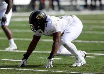 TUCSON, AZ - OCTOBER 19: Colorado Buffaloes defensive lineman Shane Cokes #99 during a football game between the University of Colorado Buffaloes and the University of Arizona Wildcats.  October 19, 2024 at Arizona Stadium in Tucson, AZ. (Photo by Christopher Hook/Icon Sportswire via Getty Images)