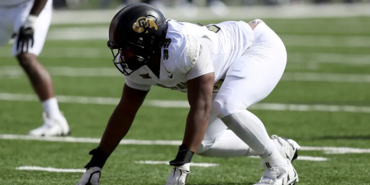 TUCSON, AZ - OCTOBER 19: Colorado Buffaloes defensive lineman Shane Cokes #99 during a football game between the University of Colorado Buffaloes and the University of Arizona Wildcats.  October 19, 2024 at Arizona Stadium in Tucson, AZ. (Photo by Christopher Hook/Icon Sportswire via Getty Images)