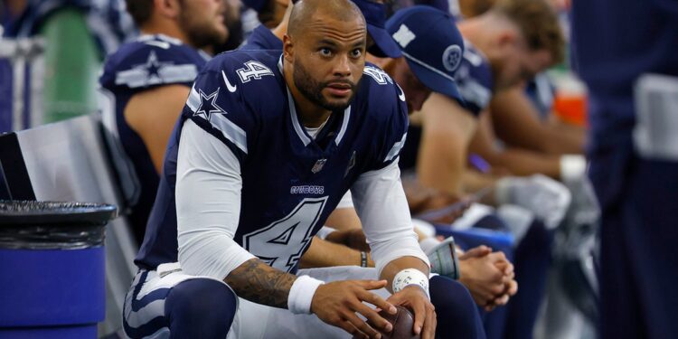 Dak Prescott on the sideline