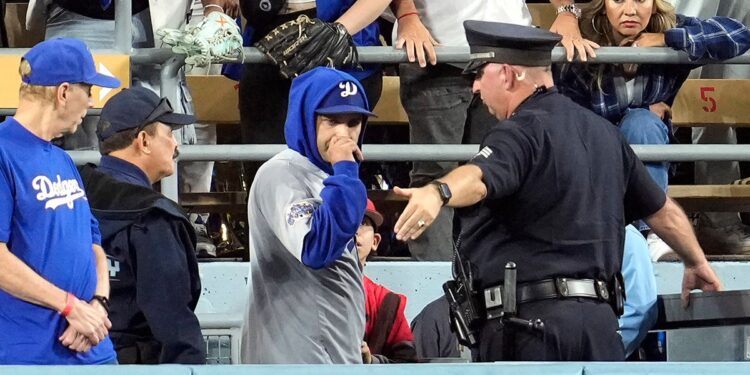 Dodgers fan and police