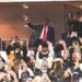 Donald Trump waves to crowd at Steelers game