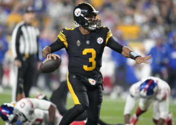 Pittsburgh Steelers quarterback Russell Wilson is off to a hot start this season. (AP Photo/Gene J. Puskar)