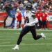 FOXBOROUGH, MA - OCTOBER 13: Houston Texans wide receiver John Metchie III (8) during a game between the New England Patriots and the Houston Texans on October 13, 2024, at Gillette Stadium in Foxborough, Massachusetts. (Photo by Fred Kfoury III/Icon Sportswire via Getty Images)