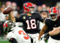 Kirk Cousins of the Atlanta Falcons had a huge game against the Tampa Bay Buccaneers. (Photo by Kevin C. Cox/Getty Images)