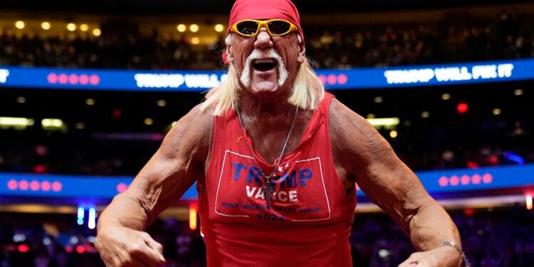 Hulk Hogan flexes