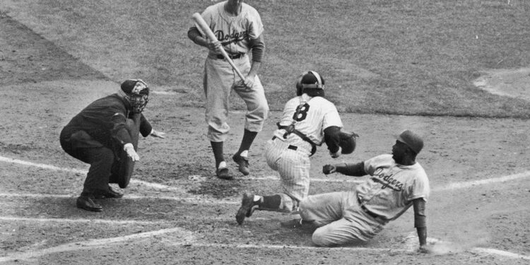 Jackie Robinson steals home