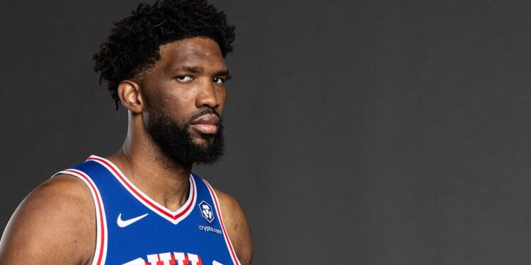 Joel Embiid at 76ers' training complex