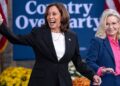 Vice President Kamala Harris with former Rep. Liz Cheney