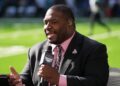 Maurice Jones-Drew talks into microphone