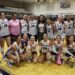 Nevada Wolf Pack women's volleyball players with Sam Brown and Tulsi Gabbard.