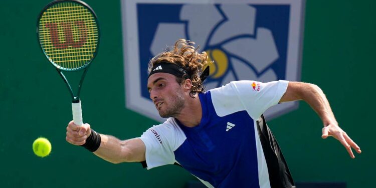 Stefanos Tsitsipas hits