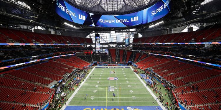 A general view inside Mercedes-Benz Stadium