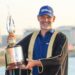 Paul Waring holds the Abu Dhabi HSBC Championship trophy