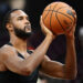 Oct 30, 2024; Cleveland, Ohio, USA; Cleveland Cavaliers forward Evan Mobley (4) warms up before the game between the Cavaliers and the Los Angeles Lakers at Rocket Mortgage FieldHouse. Mandatory Credit: Ken Blaze-Imagn Images