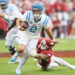 Nov 2, 2024; Fayetteville, Arkansas, USA; Ole Miss Rebels quarterback Jaxson Dart (2) rushes in the first quarter against the Arkansas Razorbacks at Donald W. Reynolds Razorback Stadium. Mandatory Credit: Nelson Chenault-Imagn Images