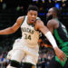 Jaylen Brown and Giannis Antetokounmpo. PHOTO USA TODAY SPORTS IMAGN IMAGES