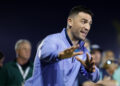 WEST PALM BEACH, FLORIDA - FEBRUARY 26: Former NHL player Paul Bissonnette looks on during Capital One's The Match IX at The Park West Palm on February 26, 2024 in West Palm Beach, Florida. (Photo by Cliff Hawkins/Getty Images for The Match)